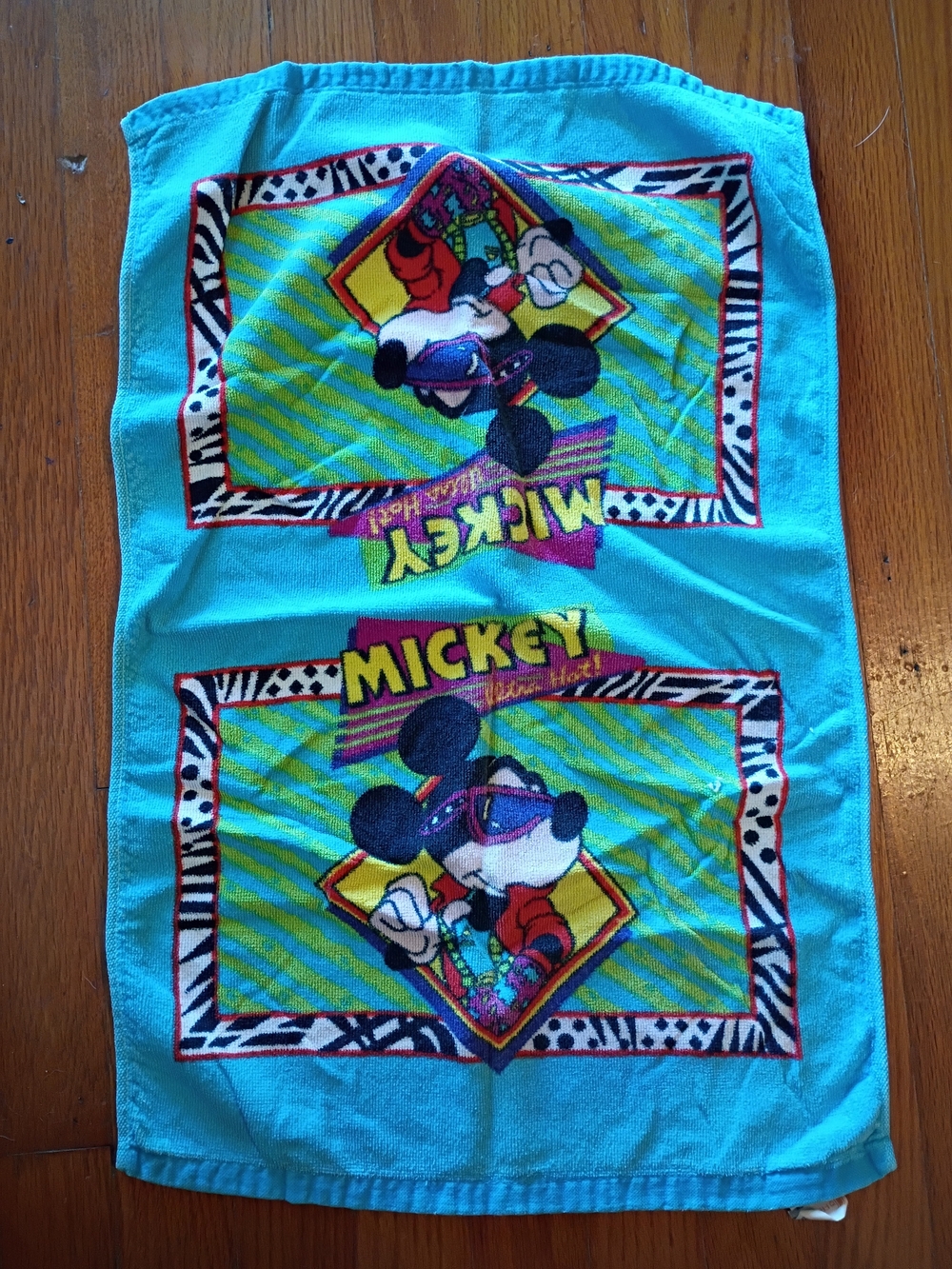 Vtg 80s/90s Mickey Mouse Franco Hand Towel 23.5" x 15"
